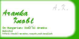 aranka knobl business card